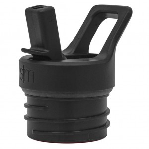 Simple Modern Ascent Water Bottle Straw Lid Replacement Lids Black | MIBPUO397