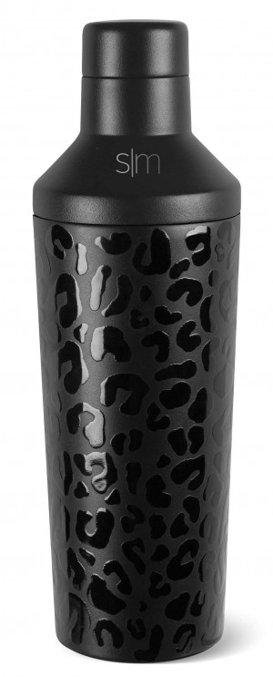 Simple Modern Classic Cocktail Shaker with Jigger Lid Other Accessories Black | TOISZB924