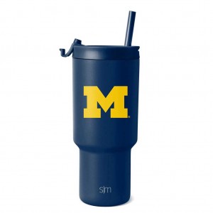 Simple Modern Collegiate Water Bottles Navy | KOFXSI269