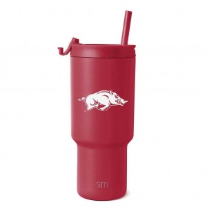 Simple Modern Collegiate Water Bottles Red | XCWEUM985