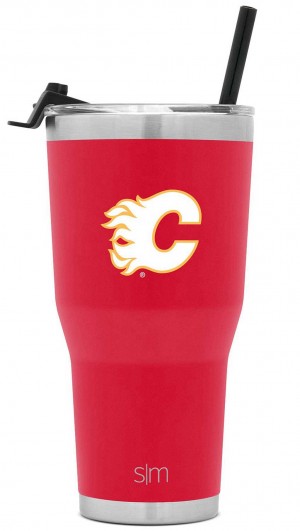 Simple Modern Cruiser Insulated Tumbler with Flip Lid and Straw Water Bottles Red | EULPZV684
