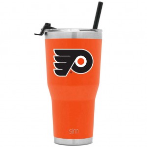 Simple Modern Cruiser Insulated Tumbler with Flip Lid and Straw Water Bottles Orange | HCPUJY108