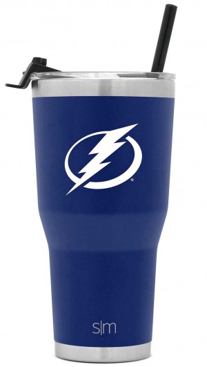 Simple Modern Cruiser Insulated Tumbler with Flip Lid and Straw Water Bottles Navy | AQTGVW498