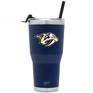 Simple Modern Cruiser Insulated Tumbler with Flip Lid and Straw Water Bottles Navy | WKPRZI826