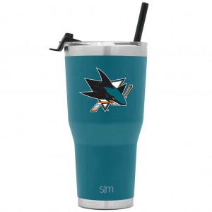 Simple Modern Cruiser Insulated Tumbler with Flip Lid and Straw Water Bottles Light Turquoise | RDPCFI859
