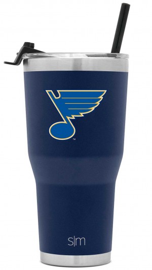 Simple Modern Cruiser Insulated Tumbler with Flip Lid and Straw Water Bottles Indigo | REHNPQ026