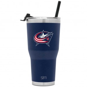 Simple Modern Cruiser Insulated Tumbler with Flip Lid and Straw Water Bottles Blue | IVRDSW981