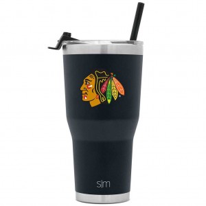 Simple Modern Cruiser Insulated Tumbler with Flip Lid and Straw Water Bottles Black | LKWXRF591