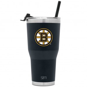 Simple Modern Cruiser Insulated Tumbler with Flip Lid and Straw Water Bottles Black | ATKLQR506