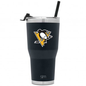 Simple Modern Cruiser Insulated Tumbler with Flip Lid and Straw Water Bottles Black | ZQALGP083