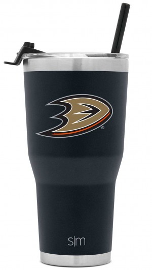Simple Modern Cruiser Insulated Tumbler with Flip Lid and Straw Water Bottles Black | PGVXTY637