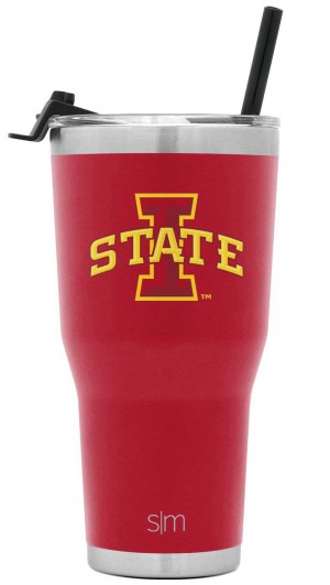 Simple Modern Cruiser with Flip Lid and Straw Water Bottles Red | ZAOKVQ690