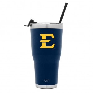 Simple Modern Cruiser with Flip Lid and Straw Water Bottles Navy | MKOAEV721