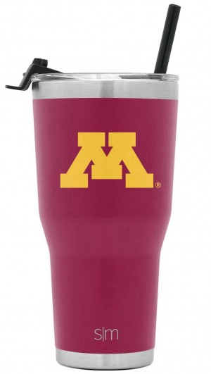 Simple Modern Cruiser with Flip Lid and Straw Water Bottles Burgundy | LWTIJX698