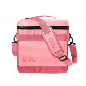 Simple Modern Day Cooler Bags Coral Pink | YUIZNB129