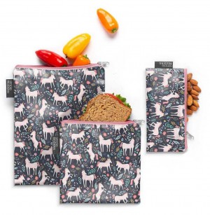 Simple Modern Ellie Snack Lunch Bags Black | EMVGJD180
