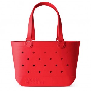 Simple Modern Getaway Tote Red | UFCOZQ970