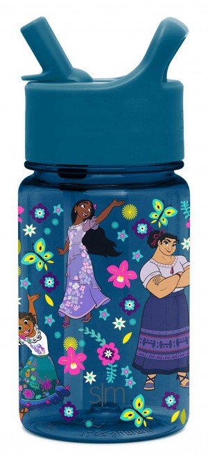 Simple Modern Plastic Water Bottle with Straw Lid Water Bottles Peacock Blue | FQIRGZ932
