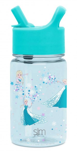 Simple Modern Plastic Water Bottle with Straw Lid Water Bottles Light Blue | QGDIBM389
