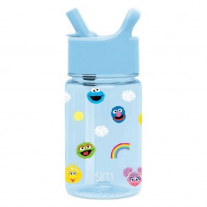 Simple Modern Plastic Water Bottle with Straw Lid Water Bottles Light Blue | ABREIW274