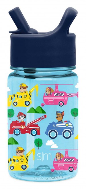 Simple Modern Plastic Water Bottle with Straw Lid Water Bottles Blue | ALXZUE765