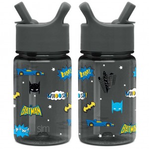 Simple Modern Plastic Water Bottle with Straw Lid Water Bottles Black | ERYFAU150