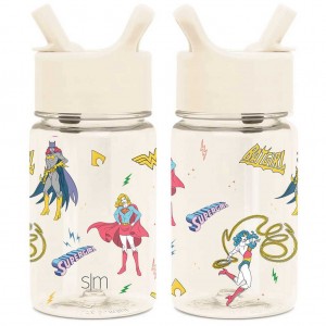 Simple Modern Plastic Water Bottle with Straw Lid Water Bottles Apricot Orange | YSWEZP314