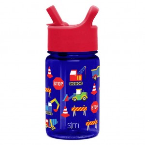 Simple Modern Plastic Water Bottle with Straw Lid Water Bottles Navy | OECSQV548