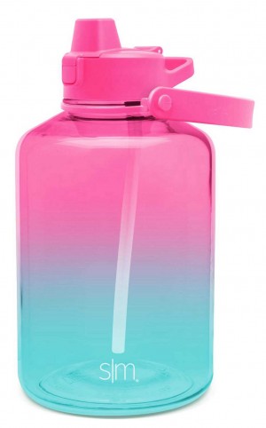 Simple Modern Plastic With Simple Flip Silicone Straw Lid Water Bottles Multicolor | NGMOAL479
