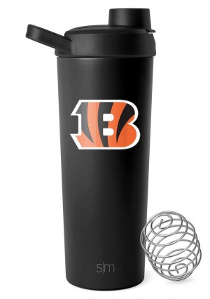 Simple Modern Rally Protein Shaker Water Bottles Black | SGWFAR931