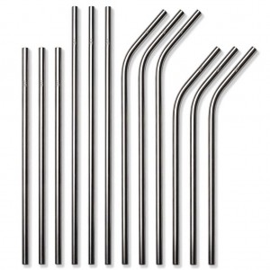 Simple Modern Stainless Steel Reusable Straws Replacement Straws Silver | BNFGQW592