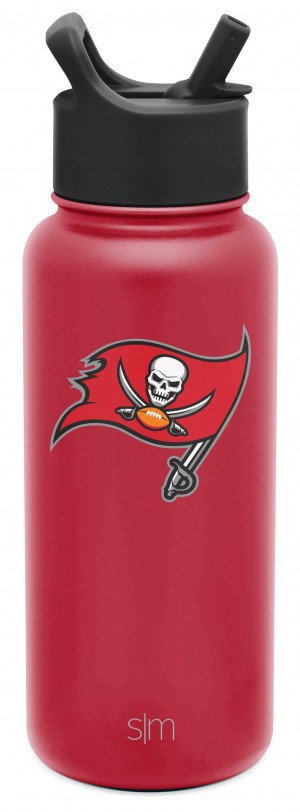 Simple Modern Summit Insulated Water Bottle with Straw Lid Water Bottles Red | CIDVZN871