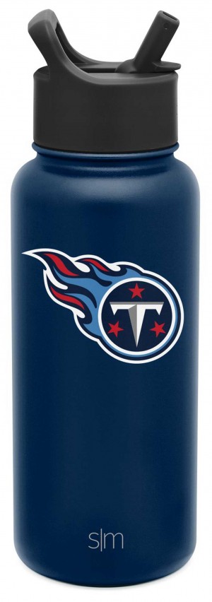 Simple Modern Summit Insulated Water Bottle with Straw Lid Water Bottles Navy | FECDPI154