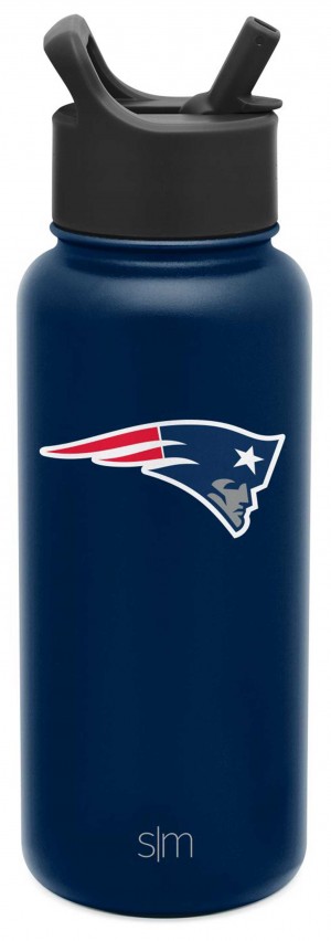 Simple Modern Summit Insulated Water Bottle with Straw Lid Water Bottles Navy | IDCUSZ328