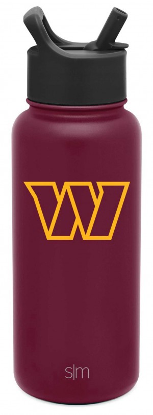 Simple Modern Summit Insulated Water Bottle with Straw Lid Water Bottles Burgundy | JDZCPS213
