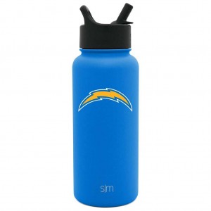 Simple Modern Summit Insulated Water Bottle with Straw Lid Water Bottles Blue | TSBVCW597