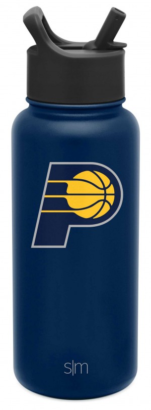 Simple Modern Summit Water Bottle with Straw Lid Water Bottles Indigo | MXYFNT823