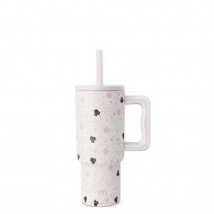 Simple Modern Tumbler with Silicone Straw Lid Water Bottles White | IDUEMX836