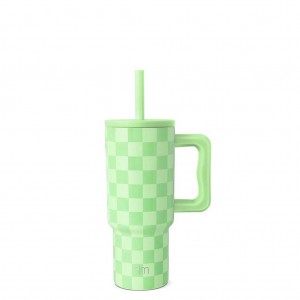 Simple Modern Tumbler with Silicone Straw Lid Water Bottles Light Green | JPVOHY531