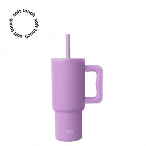 Simple Modern Tumbler with Silicone Straw Lid Water Bottles Purple | ARPDFI063