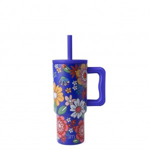 Simple Modern Tumbler with Silicone Straw Lid Water Bottles Multicolor | ZRHDMS879