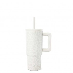 Simple Modern Tumbler with Silicone Straw Lid Water Bottles White | ATQJHE294