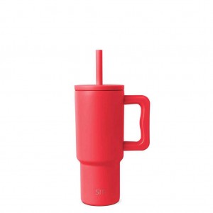 Simple Modern Tumbler with Silicone Straw Lid Water Bottles Red | ZTOMKC375