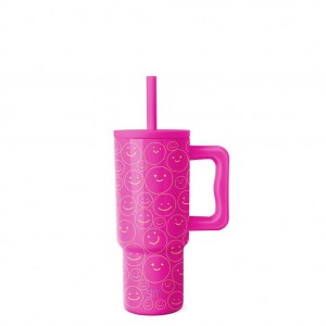 Simple Modern Tumbler with Silicone Straw Lid Water Bottles Pink | LKVNSD945