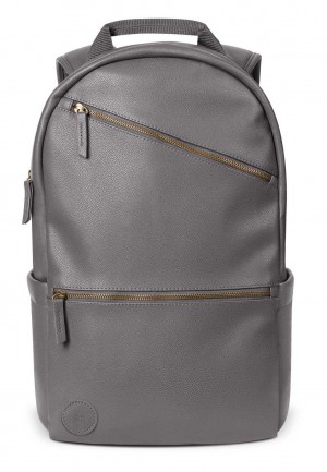 Simple Modern Vegan Leather Legacy Backpack Grey | PBCSQY498