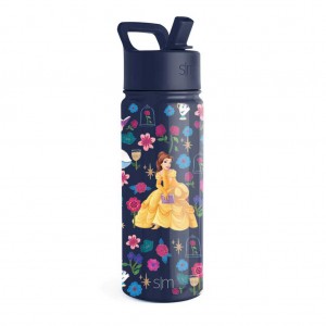 Simple Modern Water Bottle with Straw Lid Water Bottles Navy | CHWNDP497