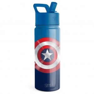 Simple Modern Water Bottle with Straw Lid Water Bottles Navy | SKULGQ845