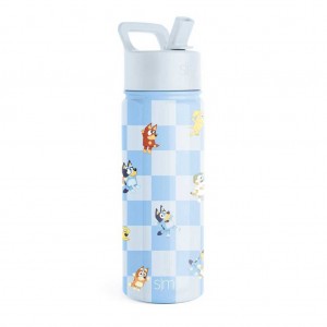 Simple Modern Water Bottle with Straw Lid Water Bottles Light Blue | XHVSYA564