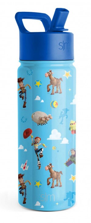 Simple Modern Water Bottle with Straw Lid Water Bottles Light Blue | NLZUGF436