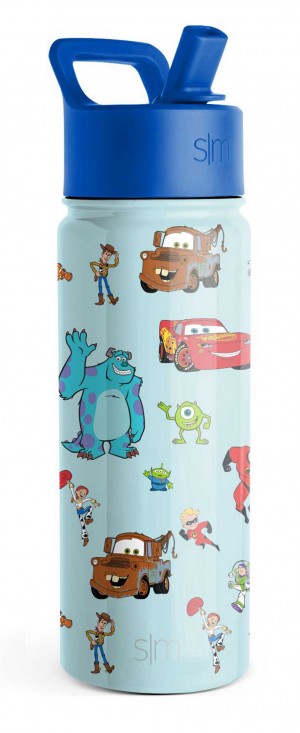 Simple Modern Water Bottle with Straw Lid Water Bottles Light Blue | XUPQMD209